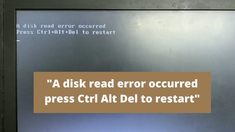 Khắc phục lỗi “A disk read error occurred. Press Ctrl+Alt+Del to restart the error” trên Windows