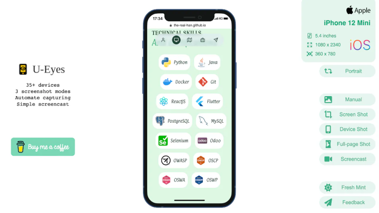 U-Eyes: Xem trang web trong các kích thước màn hình khác nhau