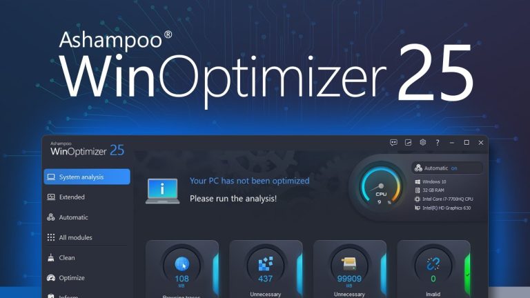 Lấy bản quyền trọn đời sử dụng Ashampoo WinOptimizer 25