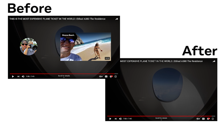 Cách ẩn video YouTube đề xuất hiển thị trong khung phát khi kết thúc