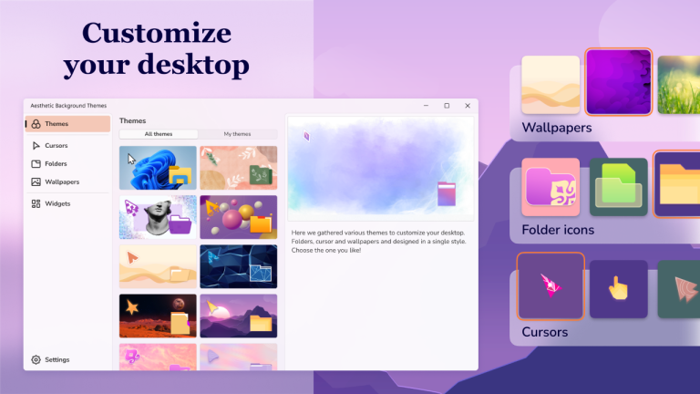 Desktop Theme Maker: Thay đổi biểu tượng thư mục, con trỏ chuột, hình nền,… cho Windows 11
