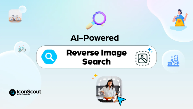 Cách tìm kiếm biểu tượng, ảnh động Lottie,… tương đồng với Reverse Image Search của IconScout