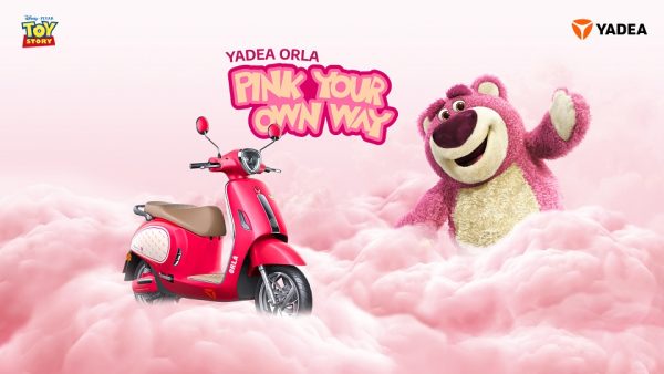 Yadea trình làng xe máy điện hợp tác với gấu dâu Disney Lotso