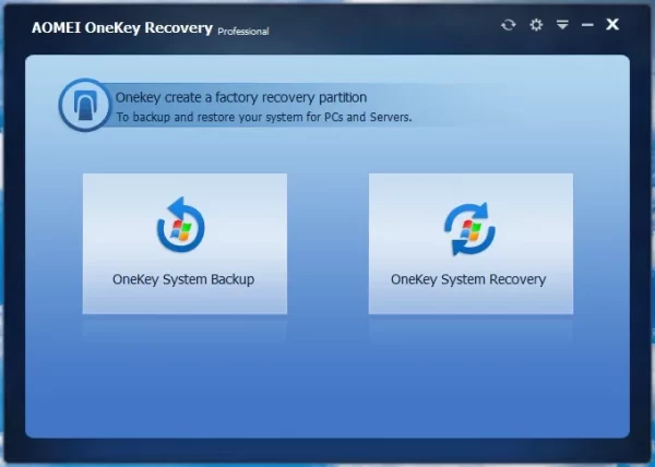 AOMEI OneKey Recovery Pro 4