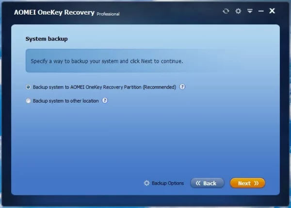 AOMEI OneKey Recovery Pro 5