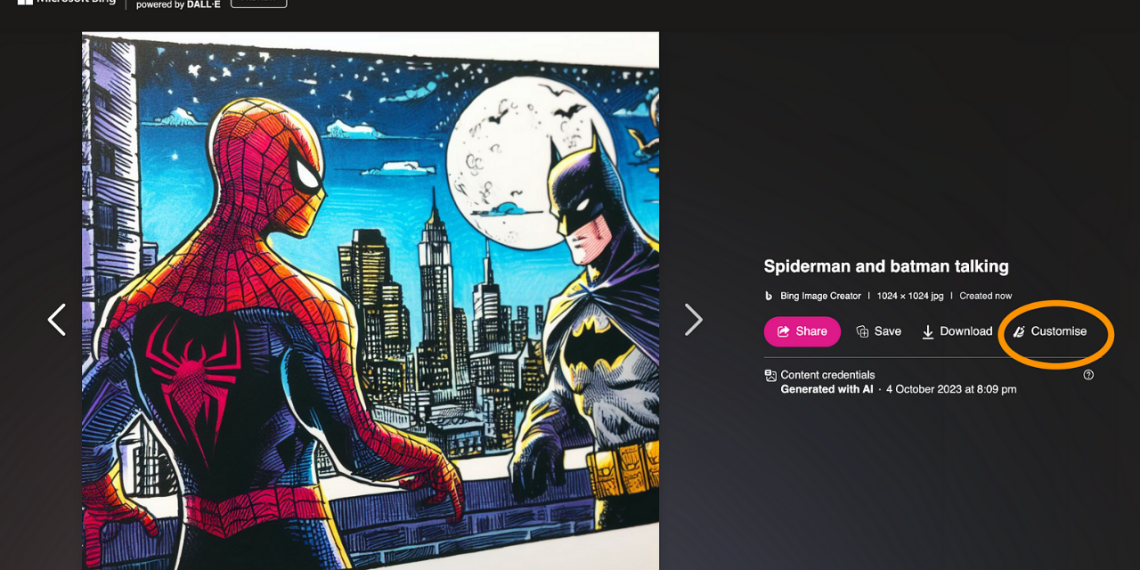 Bing Image Creator cho phép chỉnh sửa ảnh với Microsoft Designer