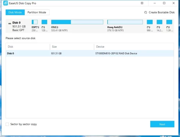 EaseUS Disk Copy Pro 7