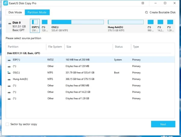 EaseUS Disk Copy Pro 8