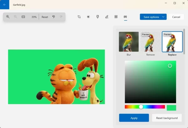 Cách xóa, thay đổi màu nền hình ảnh bằng Microsoft Photos 4