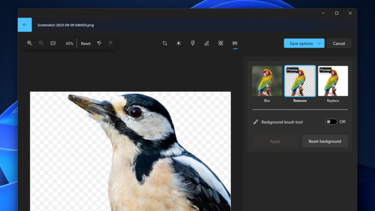 Cách xóa, thay đổi màu nền hình ảnh bằng Microsoft Photos