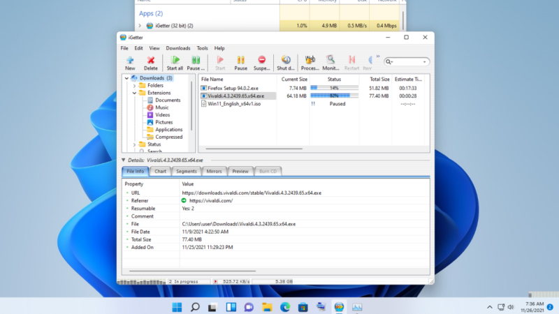 iGetter Download Manager: Trình tải file hàng loạt miễn phí cho Windows