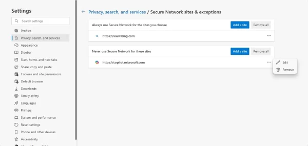 Cách sử dụng Microsoft Edge Secure Network 7