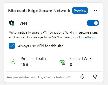 Cách sử dụng Microsoft Edge Secure Network 8