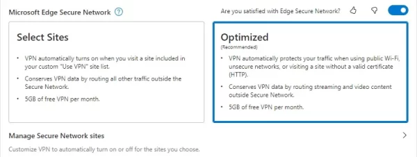 Cách sử dụng Microsoft Edge Secure Network 9