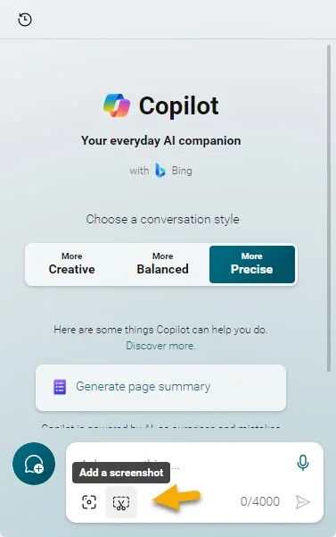 Cách sử dụng tính năng Add a screenshot của Copilot trong Microsoft Edge 1