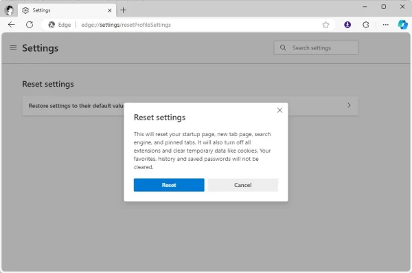 Khắc phục lỗi “This page has been blocked by Microsoft Edge” khi sử dụng Microsoft Edge 9