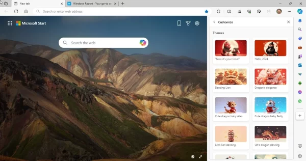 Kích hoạt 18 theme mừng Tết năm con Rồng 2024 trên Microsoft Edge 4