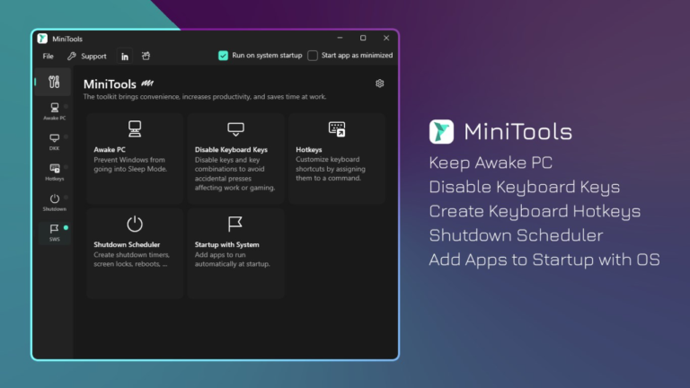 MiniTools: Giữ máy tính luôn hoạt động, thay đổi phím tắt bị hỏng,…