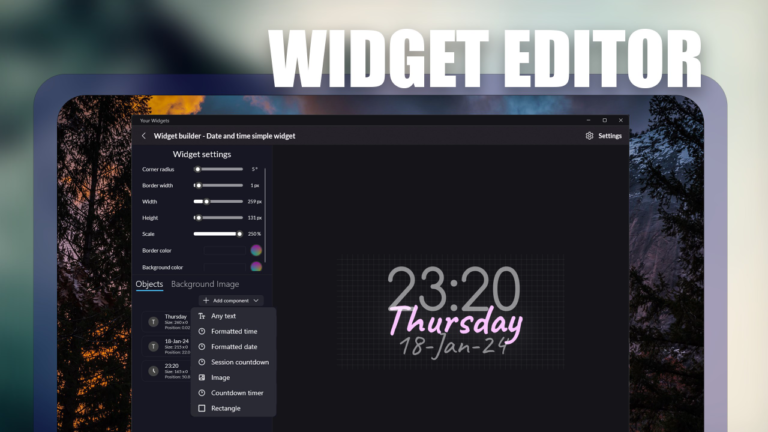 Smart Widgets: Widget đồng hồ tuyệt đẹp cho máy tính