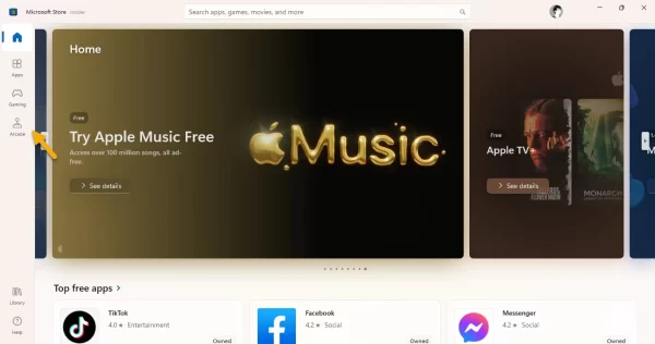 Cách sử dụng Arcade trong Microsoft Store 2