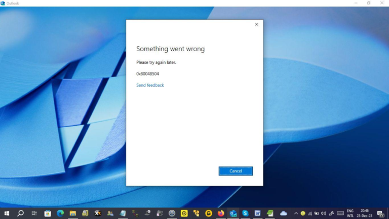 Khắc phục lỗi 0x80048504 trong Microsoft Store