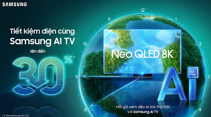 AI Energy trên Samsung AI TV giúp tiết kiệm điện lên đến 30%
