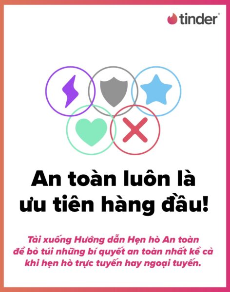Tinder ra mắt Hướng dẫn Hẹn hò An toàn ở Đông Nam Á