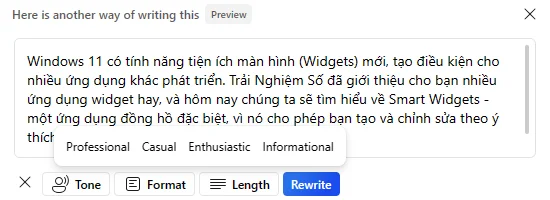 Cách sử dụng tính năng Rewrite trên Microsoft Edge 3