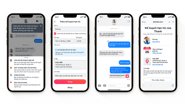 Tinder ra mắt tính năng chia sẻ kế hoạch hẹn hò