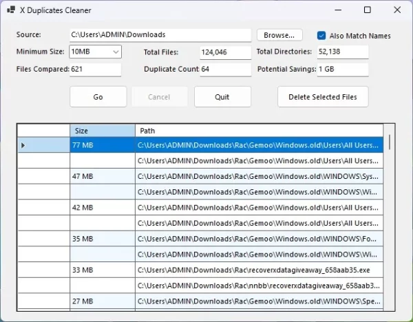 X Duplicates Cleaner 2