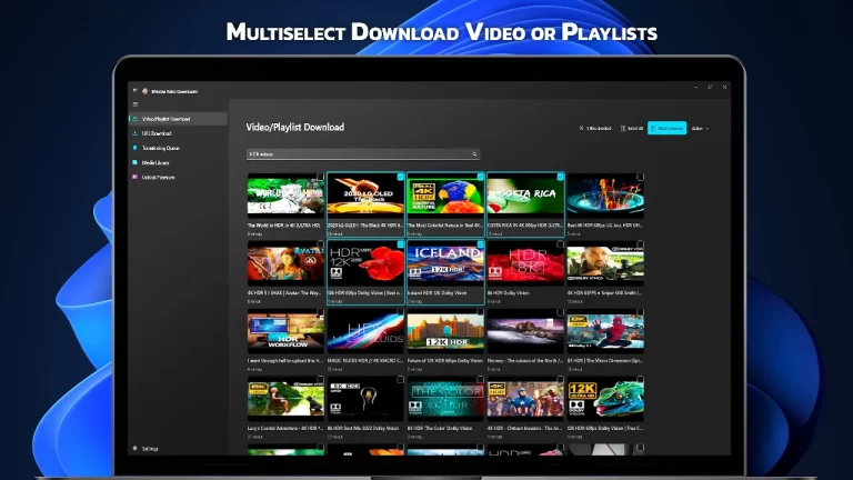 Tải danh sách phát video YouTube cùng WVD