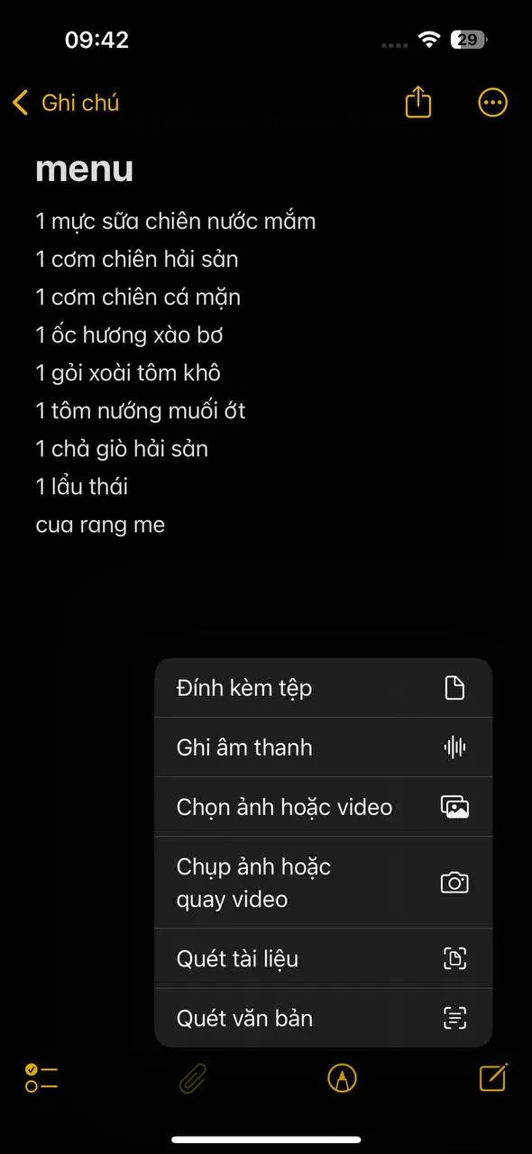 Hướng dẫn tạo PDF trên iPhone bằng ứng dụng Ghi chú