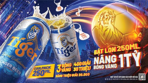 Tiger Beer triển khai chương trình “Bật lon Tiger, nâng bóng vàng 1 tỷ”
