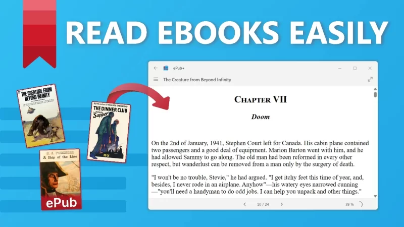 Đọc sách điện tử ePub trên Windows cùng ePub+
