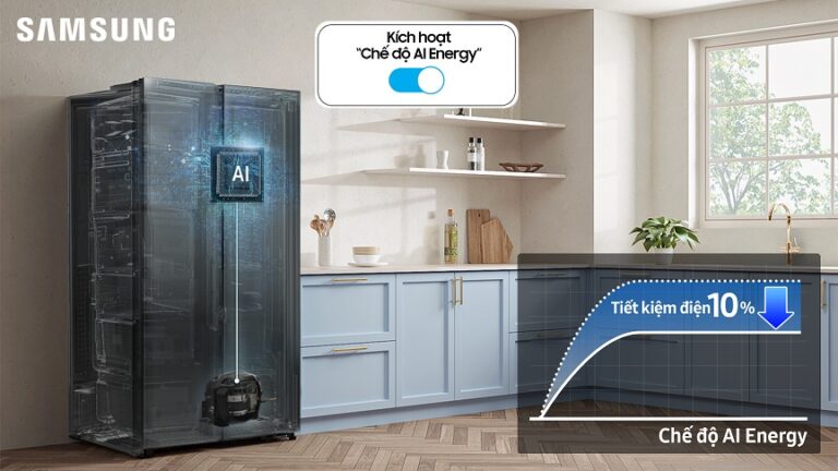 Samsung ra mắt tủ lạnh Side by Side trang bị công nghệ AI