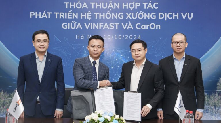 VinFast hợp tác với CarOn mở chuỗi xưởng dịch vụ xe điện trên toàn quốc