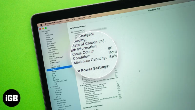 Cách kiểm tra số chu kỳ pin và dung lượng pin MacBook