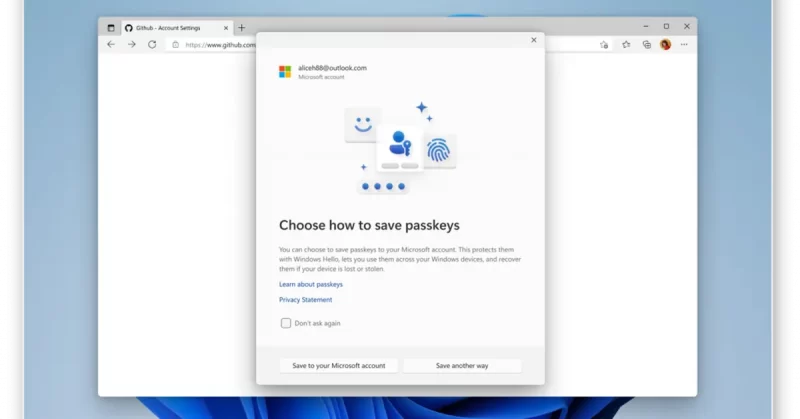 Microsoft cải thiện hỗ trợ passkeys trong Windows 11