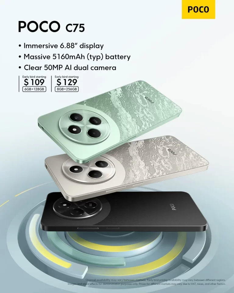 Poco C75 chính thức ra mắt với giá chỉ từ 109USD