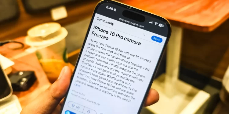 iPhone 16 Pro gặp lỗi nghiêm trọng: Tình trạng treo ứng dụng và sự cố camera