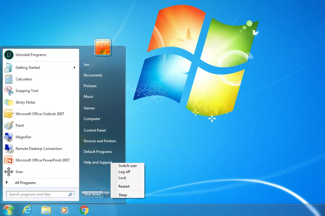 Khởi Động Lại Windows 7