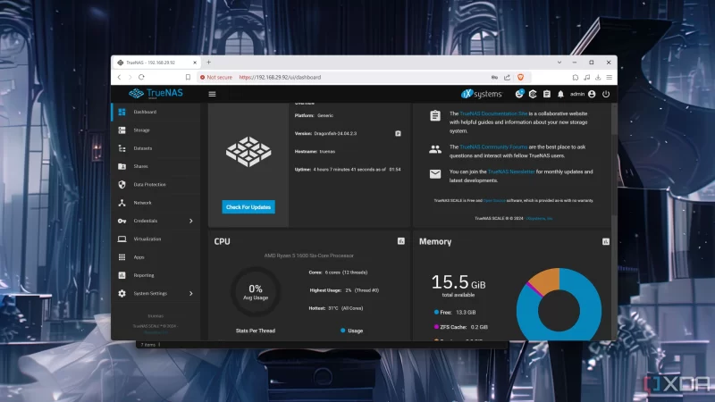 TrueNAS Scale: Xây dựng NAS của riêng bạn