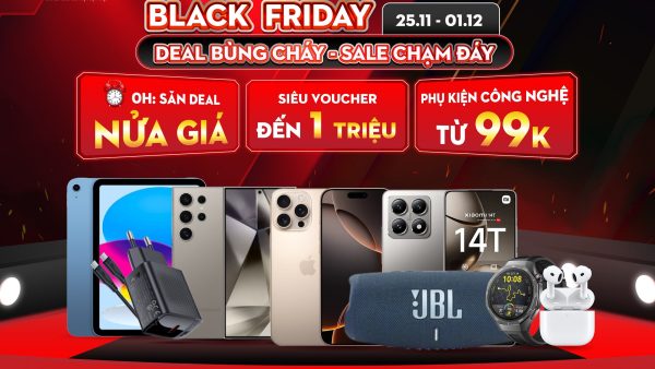 Black Friday tại Di Động Việt: Mua điện thoại tặng điện thoại, deal sốc giờ vàng giảm đến 92%