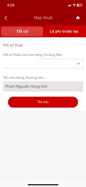 Cách đóng tiền thuế kinh doanh TMĐT trên eTax Mobile 3