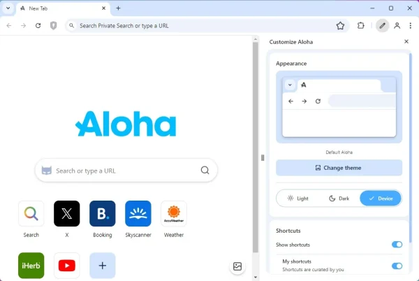 Dùng thử Aloha Browser trên máy tính 2