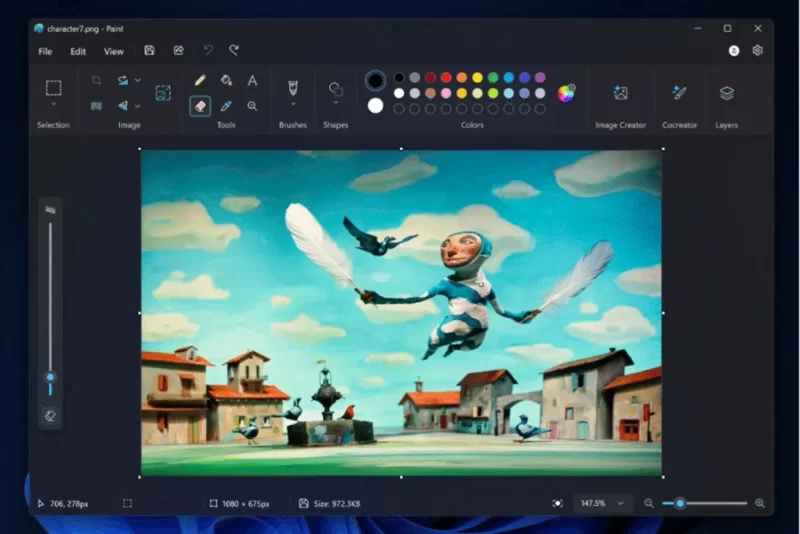 Trải nghiệm AI mới vừa được cập nhật trong Paint và Notepad của Windows 11