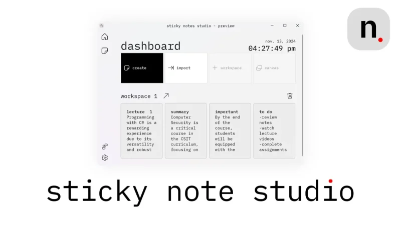 Sticky Notes Studio: Ghi chú xịn hơn Notepad với đính kèm file