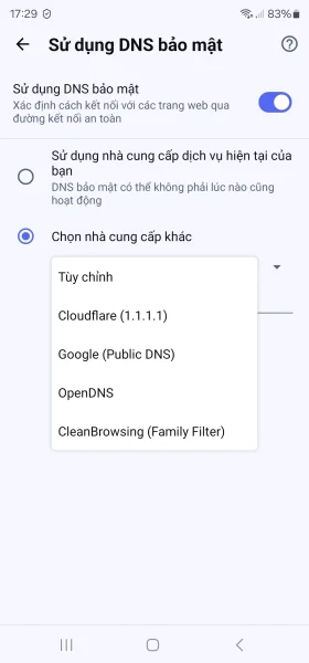 Trải nghiệm trình duyệt di động Startpage 5