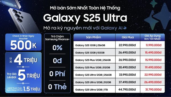 Di Động Việt tung loạt ưu đãi lớn tại sự kiện trả hàng sớm Galaxy S25: 50 suất đầu tiên nhận thêm bộ quà 1,69 triệu đồng kèm