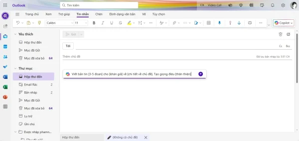 Cách sử dụng Copilot trong Outlook 5